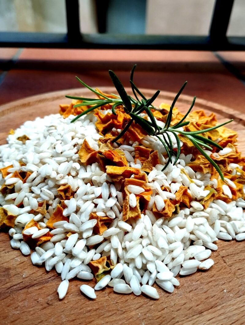 Risotto con zucca essiccata
